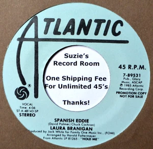 Laura Branigan Spanish Eddie DJ Promo NM 45 7" Vinyl Pop Rock 80's -Coupons! - Picture 1 of 3