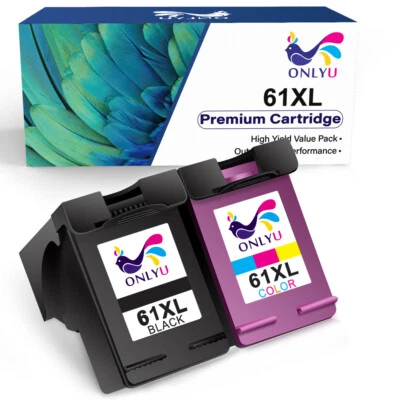 Juego de tintas 2 PK High Yield 61XL #61 CH564WN para HP ENVY e-All-in-One 5530 5531 5535 Foto 1 de 4