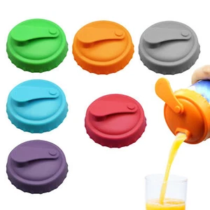 6x Silicone Soda Can Lids Cover Reusable Beverage Beer Can Lids Can Topper Coke - Picture 1 of 12