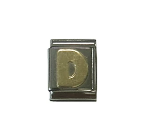 Nomination original BIG Modul D Charm Armband Edelstahl 18 Karat Gold Plate - Bild 1 von 2