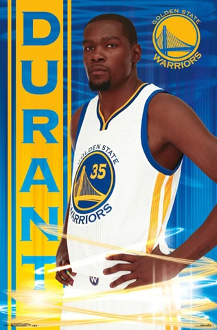 Kevin Durant GOLDEN STAR 1st Golden State Warriors NBA Basketball Wall POSTER Cover