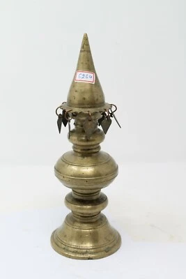 古董纯色黄铜印度教宗教重椰子/墓庙装饰 NH6264 — 第 1/4 张图片