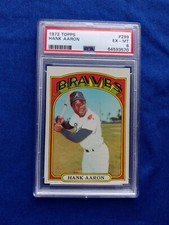 1972 Topps #299 Hank Aaron PSA 6 EX-MT 