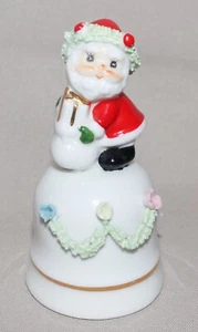 Paghetti Bell Santa Vintage Napco con bolsa de regalo 3 3⁄4"" de alto lindo! - Imagen 1 de 7