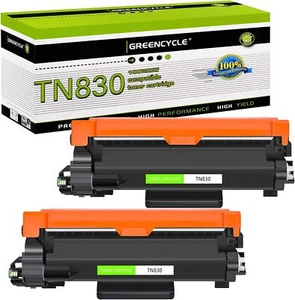 2PK Compatible TN830 Toner Cartridge for Brother TN830XL HL-L2405W, HL-L2420DW - Picture 1 of 24