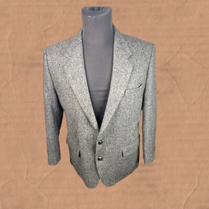 Harris Tweed Herren Dunn & Co Herringbone Grün 100% Schottische Wolle Blazer 42 - Bild 1 von 14