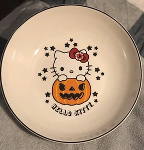 Hello Kitty Sanrio Pumpkin Halloween Ceramic Pasta Bowl 46oz - Picture 1 of 5