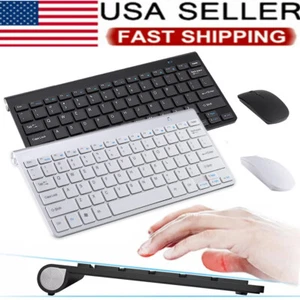 Mini 2.4G Wireless Keyboard & Mouse Set for Computer/ Desktop/ PC/ Windows/ Mac - Picture 1 of 14