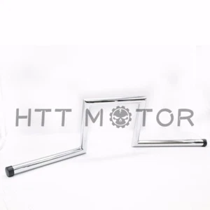 8" Rise 4" Pullback Ape-Hanger Z-Bars 1" Handlebars For XL Sportster Dyna Bobber - Picture 1 of 7