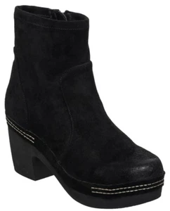 Antelope N19 Size EU 36 (US 5.5-6 M) Women's Suede Colorblock Brush Bootie Black - Picture 1 of 5