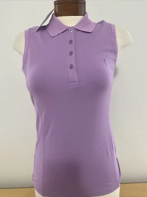 NWT Golfino Ladies Sun Protection Sleeveless Shirt 7239424 456 Purple Sz 4 NEW - Image 1 of 4