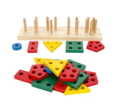 LIFETIME GAMES Holz Steckspielzeug Steckspiele Holzspielzeug Kinder Spielzeug Motorikspielzeug