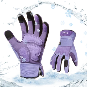 Vgo 1 par de guantes de trabajo de jardín de invierno impermeables con pantalla táctil 32°F (SL7471FLWP-PUR) - Imagen 1 de 6