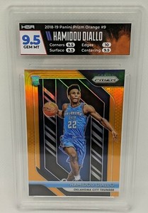 2018-19 PANINI PRIZM HAMIDOU DIALLO #9 ORANGE /49 HGA 9.5 Gem Mint ROOKIE RC 