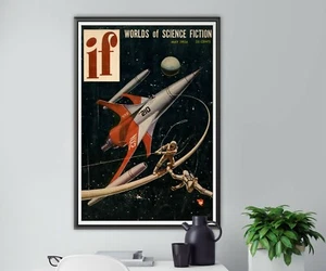 Science Fiction Buch Poster 1954! (bis 24" x 36") - Raumfahrt - Astronauten  - Bild 1 von 6