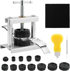 Uhrenpresse Werkzeug Set - 18 Formen, Kristallpresse, Gehäusebodenschließer für 16-50 mm Durchmesser - Bild 1 von 3