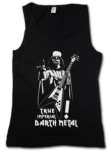 TRUE IMPERIAL DARTH METAL TANK TOP GYM VEST - Star Dark Vader Wars Music Black - Picture 1 of 2