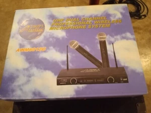 Audio 2000s AWM6012U UHF Lapel & Headset Wireless Microphones System NIB - Picture 1 of 7
