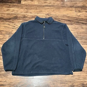Woolrich Fleece 1/4 Zip Pullover Polartec Blu Uomo Taglia L - Foto 1 di 7