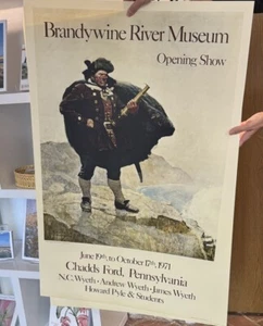 NOS ORIGINAL OoP NC WYETH BRANDYWINE MUSEUM BILL BONES 1971 PRINT POSTER - Picture 1 of 1