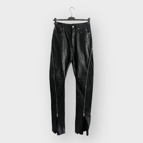 RUBA! Pantaloni a banana Bolan SS23 Rick Owens in pelle di vitello
