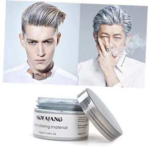 Gray Temporary Hair Wax Color, Professional Styling Pomades Natural Grey - Picture 1 of 7