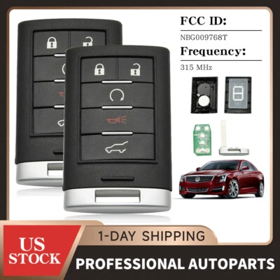 NBG009768T Fits For Cadillac 2010-2015 SRX 2013-2014 ATS XTS Car Remote Key Fob - Image 1 of 4