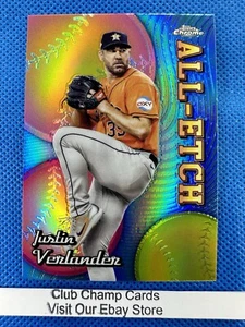 2024 #CAE-12 Justin Verlander Topps Chrome Baseball ALL-ETCH Houston Astros - Imagen 1 de 2