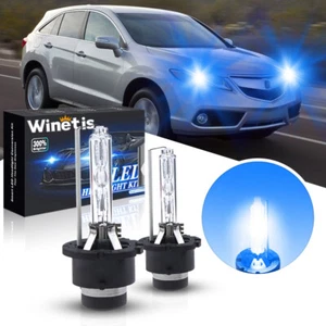 2X D2S D2C 10000K Blue 35W HID Headlight Bulbs For Acura RDX 2007-2015 Low Beam - Picture 1 of 7