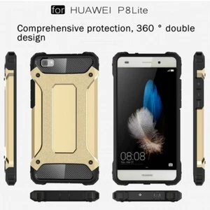 Huawei P8 Lite Tough Armor TPU + PC Combination Case(Gold) - Picture 1 of 6