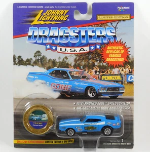 Johnny Lightning '71 Light Blue Max Raymond Beadle Dragsters USA Cars - Picture 1 of 5