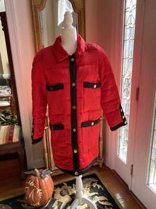 Ladies Red Puffer Coat Size Medium - Picture 1 of 5