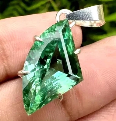 Certified 26.1 Ct Natural Fancy Sapphire 925 Solid Silver Pendant Loose Gems 29S - Image 1 of 4