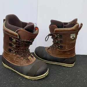 Botas de Snowboard Burton OX Para Hombre EE. UU. 10.5 Cuero Marrón Con Cordones - Imagen 1 de 5