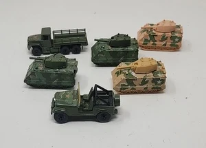 Vintage Hot Wheels US Army Troop 1983 Military Tanks & 1 Truck & 1 Jeep Lot Of 6 - Picture 1 of 23