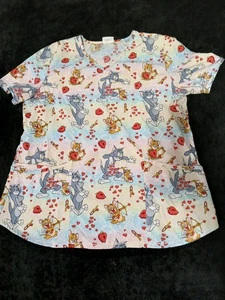 Tom And Jerry Uniform Scrub Top Size L - Picture 1 of 5