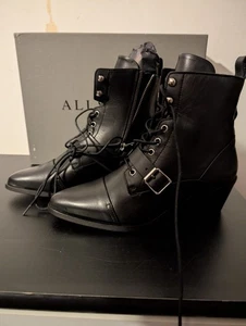All Saints Katy Boots Size UK6 EU39 Heeled Leather New - Picture 1 of 10