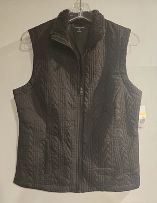 Mujer Kim Rogers Cremallera Chaleco Bolsillos Talla M Marrón Forrado Nuevo Con Etiquetas Foto 1 de 4