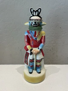 Vintage 1974 Ezra Brooks Colorful Hopi Kachina Distillery Whiskey Decanter Decor - Picture 1 of 4
