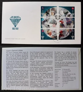 Guernsey Stamps: "Queen Elizabeth II - Diamond Jubilee" First Day Cover 2012 - Picture 1 of 3