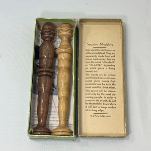 2 Vtg Barware Human Surprise Muddlers Pair Amman Alayde Edward Darvill - Picture 1 of 13