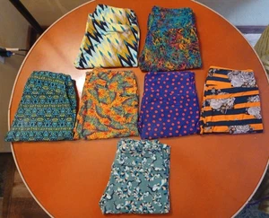 Lot 7 LuLaRoe OS One Size Soft Hi Waisted Leggings Bundle Patterns Atheleisure - Picture 1 of 8