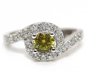 1CT Peridot & Topaz 925 Solid Sterling Silver Ring Jewelry Sz 7   - Picture 1 of 3