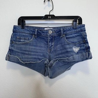 Y2K Aeropostale Womens Denim Mini Shorts Size 7/8 Waist - Image 1 of 4