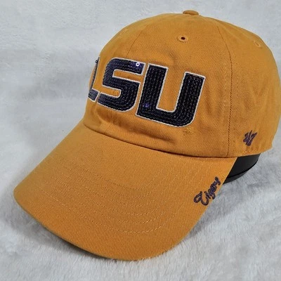 LSU Tigers 女式帽子可调肩带 OSFA 金色紫色亮片 '47 官方 — 第 1/4 张图片