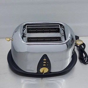 Retro Vtg Command Performance Gold Toaster EP325CH Pop-Up Toaster Tested - Picture 1 of 14