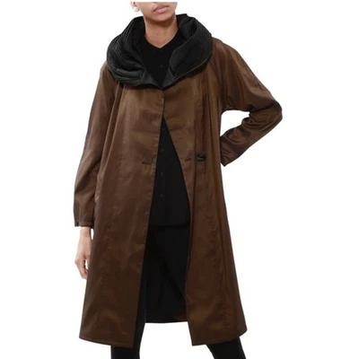 Chaqueta de Lluvia Mycra Pac Donatella Reversible Parka Bronce Negra Corta 38" 1 S/M  Foto 1 de 4