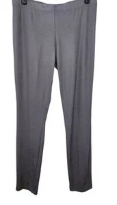 Clara Sun Woo Women's L Gray Straight Leg Pull On Elastic Waist Pants - Picture 1 of 4