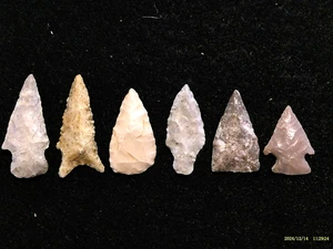 6 Texas Arrowheads, Prehistoric Indian Artifacts *FREE SHIPPING* 44X - Picture 1 of 3