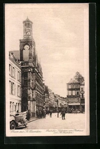 CPA St-Quentin, Deutsche des soldats am Hôtel de Ville - Picture 1 of 2